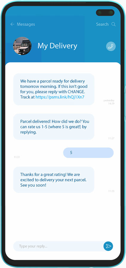 My Delivery Phone SMS